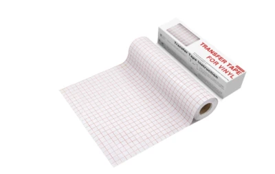 GEORGLASKO_8 Clear Vinyl Transfer Paper Tape Roll Alignment Grid Adhesive Windows 12 x 50 FT