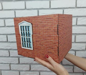 Puppenhaus, Eckzimmerkasten zum Selbermachen, Wohnzimmer 12. Maßstab, Puppenhaus Miniatur - Bild 1 von 7