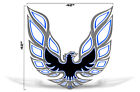 42" X 42" Firebird Hood Graphic Decal Sticker For Pontiac Trans Am BLUE GREY