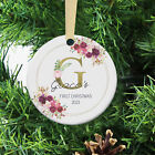 Baby's First Christmas Bauble Personalised 1st Xmas Tree Decor Gift Baby Girls