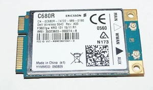 Dell Latitude E4310 E5410 Inspiron 11z WWAN Mobilfunkkarte F3607GW C680R GETESTET - Bild 1 von 1