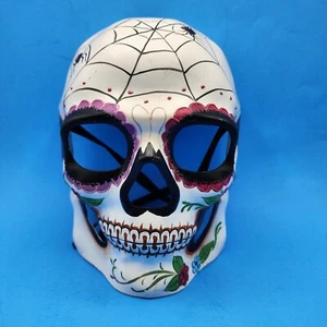 Day of the Dead Mask | Dia de los Muertos Masquerade Mask Spider Web Preowned. - Picture 1 of 20