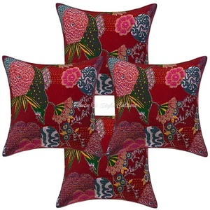 Kantha Floor Pillows Cases Bohemian Car Boho Art Room Decorative Cushion Cover - Picture 1 of 6
