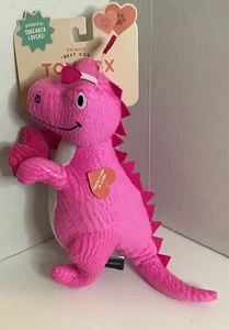 Fringe | Valentines Love Easter Pink Tickle Me Pink T Rex | Squeaky Dog Toy - Picture 1 of 5