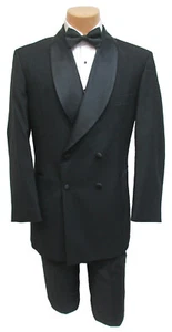 New Boys Size 3 Positano Black Double Breasted Tuxedo Jacket Wedding Ringbearer - Picture 1 of 6