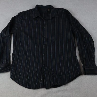 Structure Shirt Mens XL Business Casual Button Up Black Striped Long Sleeve - Image 1 of 4