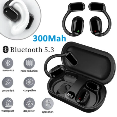 True Wireless Bone Conduction Headphones Bluetooth 5.3 Wireless Headset Earbuds - Image 1 of 4