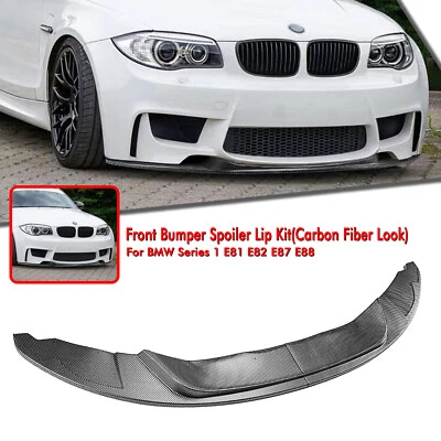 Kit de alerón divisor de parachoques delantero para BMW Serie 1 E81 E82 E87 E88 1M 2004-2013 Foto 1 de 4