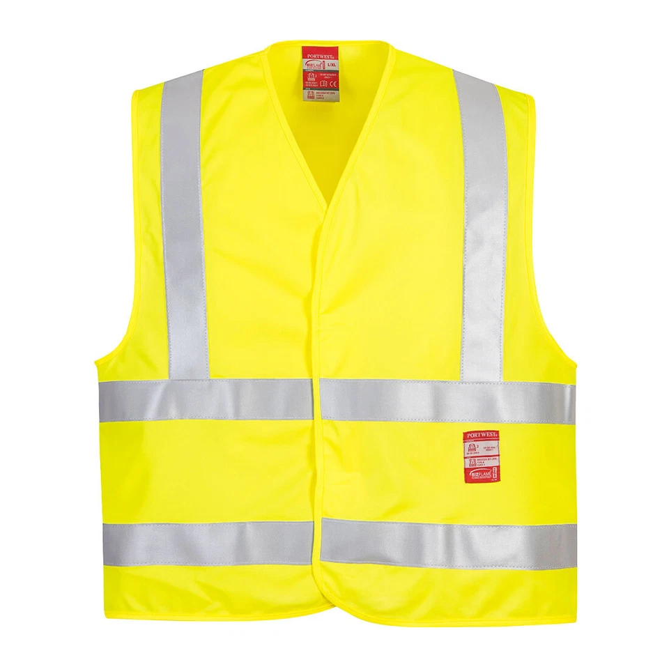 Portwest FR75 Hi Vis FR Work Safety Vest with Reflective Tape ANSI - Image 1 of 2