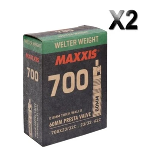 2 x MAXXIS Welter Weigh Road Bike 700 x 23/32C 60mm Presta Valve Inner Tube - Picture 1 of 2
