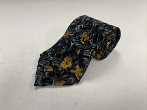 Ermenegildo ZEGNA Men's Navy Blue Floral Silk Neck Tie $295 - Picture 1 of 9