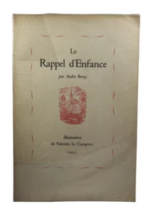 André Berry & illust. Der Champion - Kindheitserinnerung - 1945 [Gedicht; Widmung] - Bild 1 von 4