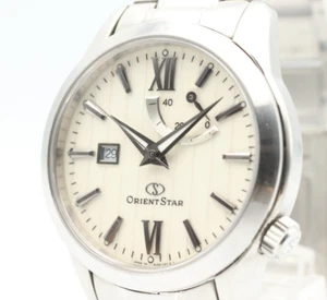 *N MINT Box* Vintage ORIENT STAR EL00-C0-B Automatic White Dial 40mm Mens Watch - Picture 1 of 12
