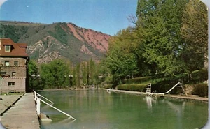 Vintage Colorado CO Postcard Glenwood Springs Natural Pool Garfield County 1953 - Picture 1 of 3