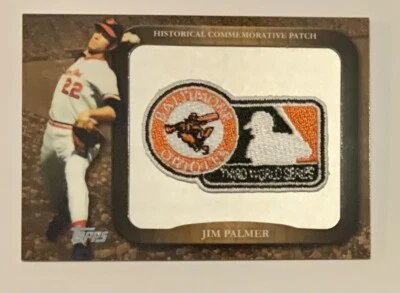 2009 Topps Commemorative Patch Card Jim Palmer 1970 MLB World Series Card LPR-78 - Image 1 of 2