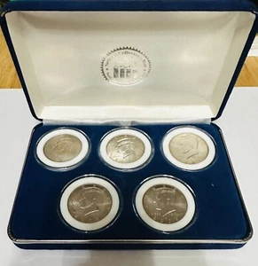 2002-2006 Kennedy JFK unreleased/uncirculated Half Dollar 5 Coin Satin Set w/COA - Picture 1 of 5