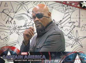 Captain America  Winter Soldier 2014 SILVER Patriotic Foil Parallel Card 25 - Picture 1 of 2
