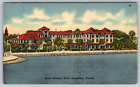 Florida Fl Monson Augustine Bay Atlantic Saint Hotel C1940s Vintage Postcard