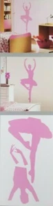 Calcomanías de pared de silueta de ballet de 20,5"" x 53"" nuevas en paquete - Imagen 1 de 10