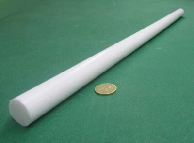 Varillas de Teflón PTFE Blanco Virgen 1.0" Diámetro x 24" Largo, Extruidas Foto 1 de 4