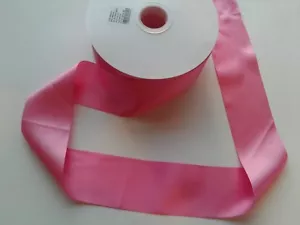 Wholesale 100 yards Single faced satin ribbon 2.5". Hot Pink 50 cents per yard - Picture 1 of 1