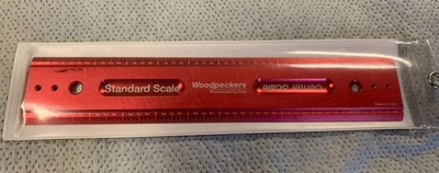 Woodpeckers 12" Center Scale / Left To Right  Ruler - Precision Woodworking - Image 1 of 4
