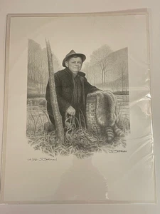 Edición Limitada Impresión Legendary Trapper Stanley Hawbaker Por Joe Goodman #119/250 - Imagen 1 de 6