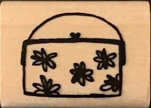 A Muse Artstamps kleine Blume Handtasche Gummistempel - Bild 1 von 4