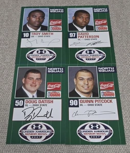 Ohio State Buckeyes Senior Bowl Lote 4 Cartas Novato Troy Smith Pitcock Datish RC - Imagen 1 de 2