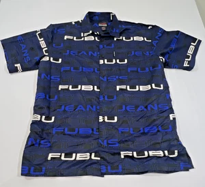 Vintage FUBU Men’s XL Shirt 90s Hip Hop The Collection All Over Print Streetwear - Picture 1 of 7