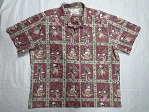 VTG Reyn Spooner Dietrich Varez Hawaiian Shirt American Flag AOP Eagle Sz 3XL - Picture 1 of 5