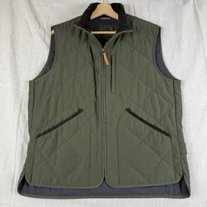 Chaleco Acolchado J Crew Talla Mediana Para Hombres Sussex Uniforme Verde Primaloft Bolsillo con Cremallera - Imagen 1 de 8