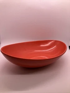 Vintage Melamin Melmac Spaulding Ware Chicago Rot-Orange/Lachs Schüssel 11X7" Oval - Bild 1 von 14