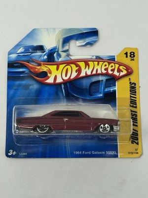 Hot Wheels 2007 First Editions Red ‘64 Ford Galaxie 500XL Short Card #18 A20 - Image 1 of 4