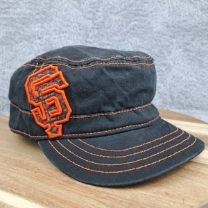 Sombrero de los Gigantes de San Francisco Gorra Botón Espalda Cadete Militar Sombrero Negro Naranja Para Mujer - Imagen 1 de 9
