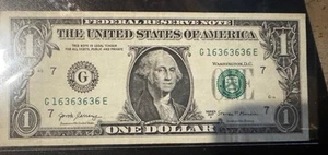 Trinary With 7 Digit Radar Repeater Fancy serial number $1 16363636 - Picture 1 of 3