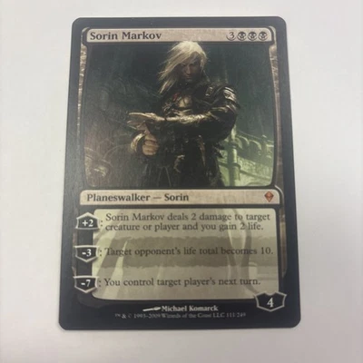 Sorin Markov LP Zendikar MTG 111 / 249 Black Planeswalker Life Total Becomes 10 - Image 1 of 4