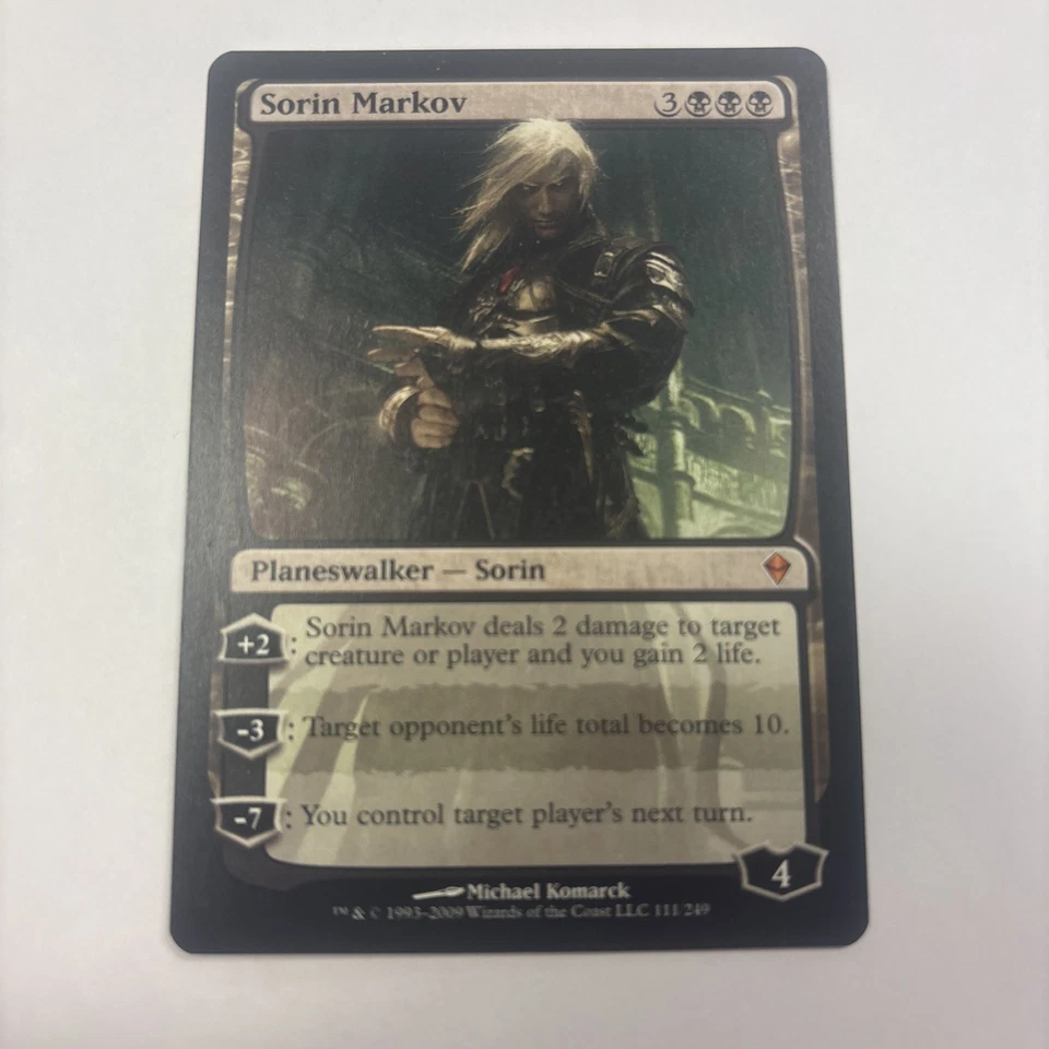 Sorin Markov LP Zendikar MTG 111 / 249 Black Planeswalker Life Total Becomes 10 - Image 1 of 4