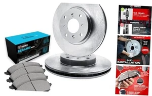 Front Brakes and Rotors| Blank Brake Rotors| Front Ceramic Brake Pads and - Picture 1 of 7