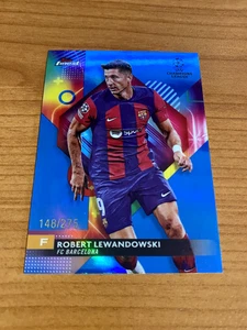 2022-23 Topps Finest UEFA Sky Blue Refractor ROBERT LEWANDOWSKI # 148/275 - Picture 1 of 1