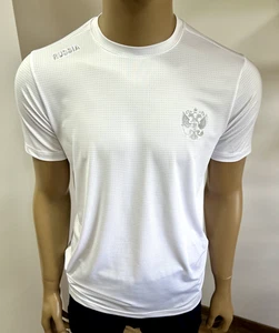 "RUSSIA" T-Shirt in 3D Optik mit Wappen Atmungsaktiv/WEISS - Bild 1 von 6