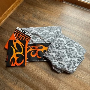Vintage Harley Davidson FULL Sz Flame Rider Fireball 4 Stück Bogen Set - Bild 1 von 10
