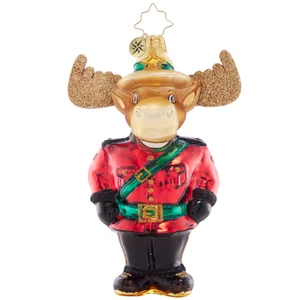Christopher Radko Mountie Bruce Moose Glass Christmas Ornament 1021494 - Bild 1 von 3