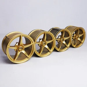 Custom 4 pcs Golden painted rims for LEGO 42115 42083 1:8 scale, Cada Lafer, V5 - Picture 1 of 2