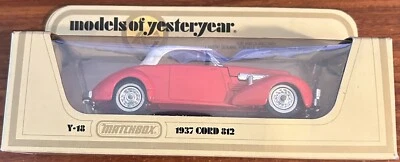 1978 Matchbox Models of Yesteryear Y-18 Red 1937 Cord 812 Free Shipping - Image 1 of 4