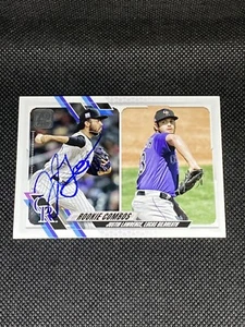 Justin Lawrence Colorado Rockies Signed Auto 2021 Topps Card #US141 ~ COA - Picture 1 of 3