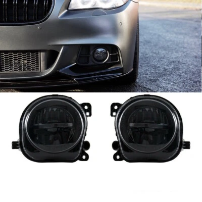 SET LED Nebelscheinwerfer Smoke Schwarz passend für BMW 5er F10 F11 F07 LCI 13> - Bild 1 von 4