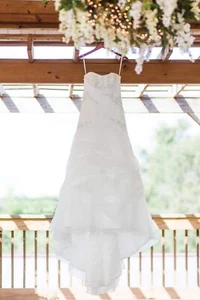 Wedding Gown  Size 14 Altered to fit 5ft 5in in 3 in heels - Picture 1 of 4