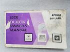 BUICK SYLARK APOLLO 1975 Owners Manual 14757
