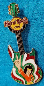 MEXICO CITY PEACE GUITAR GLOBAL SERIES 2007 GROOVY HIPPIE Hard Rock Cafe PIN LE - Picture 1 of 1